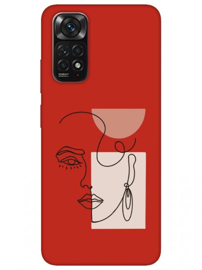 Redmi Note 11 Women Art Kırmızı Telefon Kılıfı