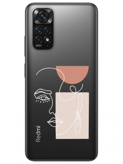 Redmi Note 11 Women Art Şeffaf Telefon Kılıfı