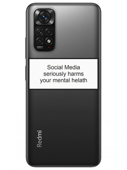 Redmi Note 11 Social Media Şeffaf Telefon Kılıfı