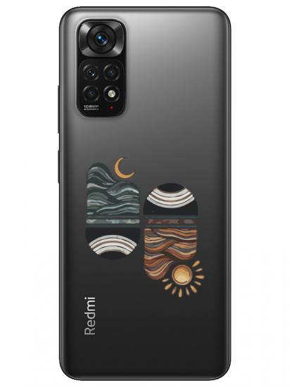 Redmi Note 11 Sunset Wave Şeffaf Telefon Kılıfı