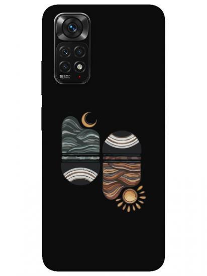 Redmi Note 11 Sunset Wave Siyah Telefon Kılıfı