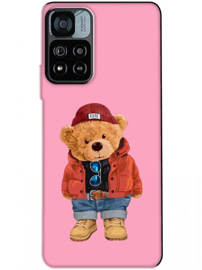 Redmi Note 11 Pro Teddy Bear Pembe Telefon Kılıfı