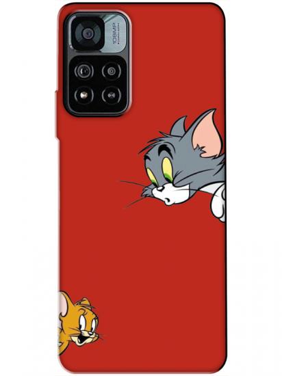 Redmi Note 11 Pro Tom And Jerry Kırmızı Telefon Kılıfı