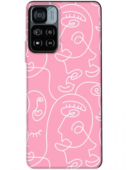 Redmi Note 11 Pro Face Art Pembe Telefon Kılıfı