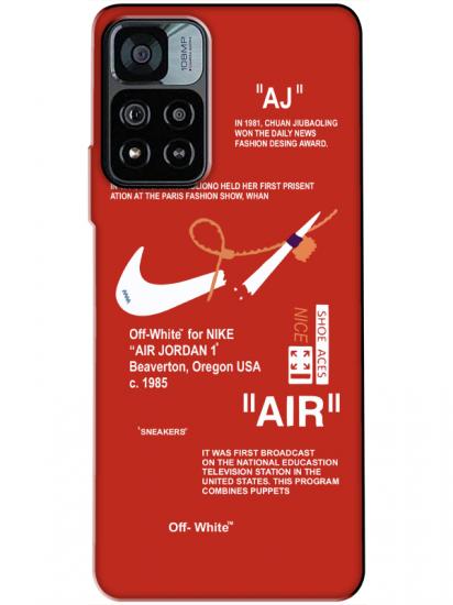 Redmi Note 11 Pro Nike Air Kırmızı Telefon Kılıfı