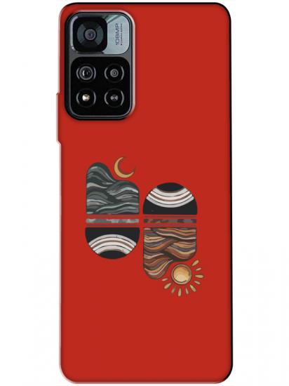 Redmi Note 11 Pro Sunset Wave Kırmızı Telefon Kılıfı