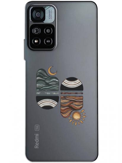 Redmi Note 11 Pro Sunset Wave Şeffaf Telefon Kılıfı