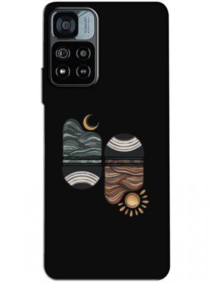 Redmi Note 11 Pro Sunset Wave Siyah Telefon Kılıfı