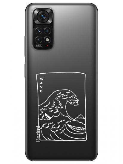 Redmi Note 11S Kanagawa Wave Şeffaf Telefon Kılıfı