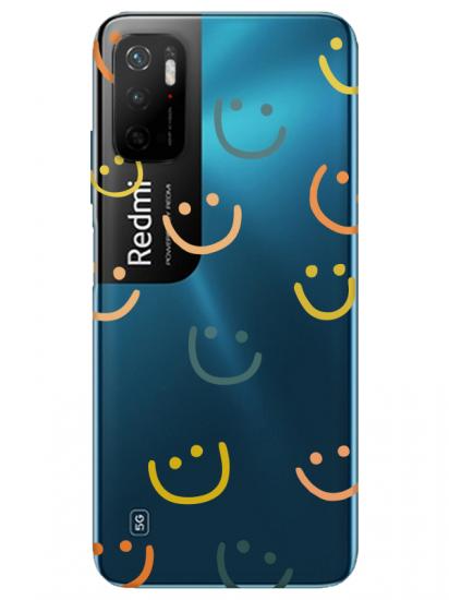 Redmi Note 11SE Emoji Gülen Yüz Şeffaf Telefon Kılıfı