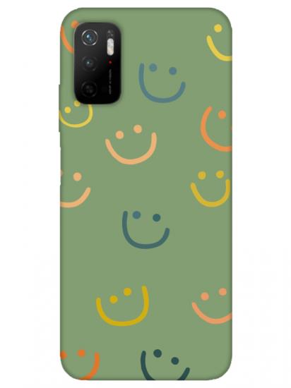 Redmi Note 11SE Emoji Gülen Yüz Yeşil Telefon Kılıfı