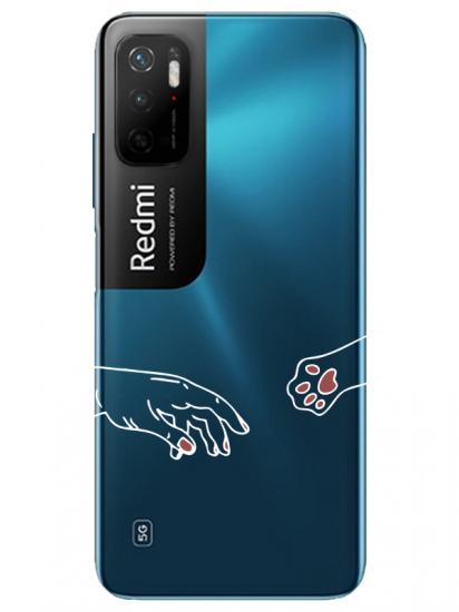 Redmi Note 11SE Hand And Paw Şeffaf Telefon Kılıfı