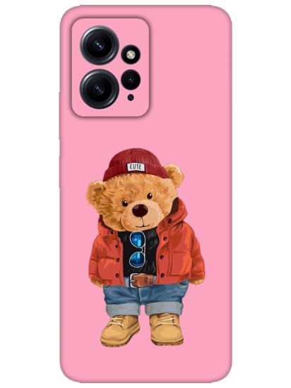 Redmi Note 12 4g Teddy Bear Pembe Telefon Kılıfı