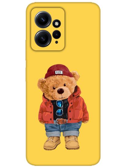 Redmi Note 12 4g Teddy Bear Sarı Telefon Kılıfı