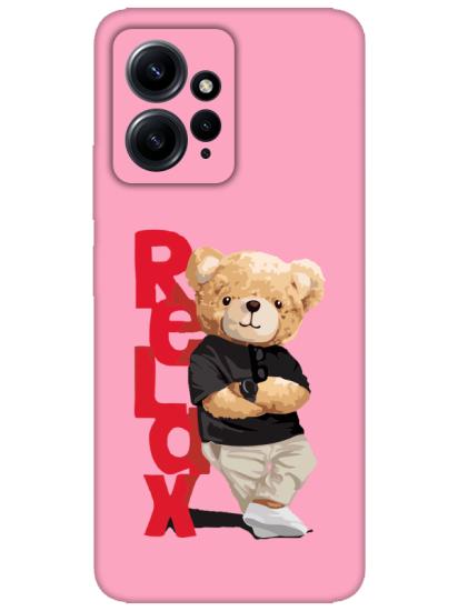 Redmi Note 12 4g Teddy Bear Relax Pembe Telefon Kılıfı