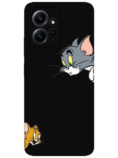 Redmi Note 12 4g Tom And Jerry Siyah Telefon Kılıfı