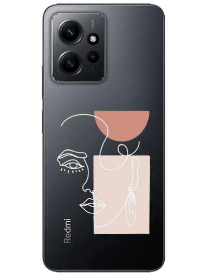 Redmi Note 12 4g Women Art Şeffaf Telefon Kılıfı