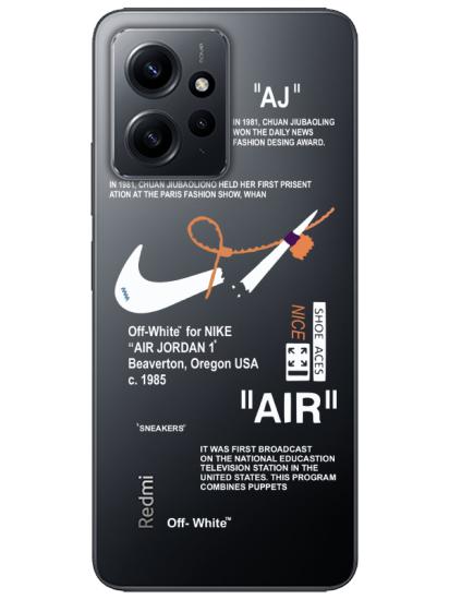 Redmi Note 12 4g Nike Air Şeffaf Telefon Kılıfı