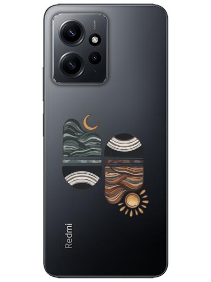 Redmi Note 12 4g Sunset Wave Şeffaf Telefon Kılıfı