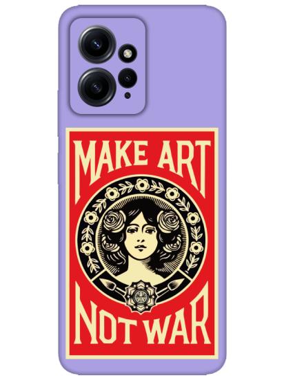 Redmi Note 12 4g Make Art Not War Lila Telefon Kılıfı