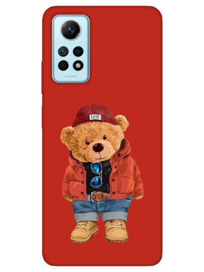 Redmi Note 12 Pro Teddy Bear Kırmızı Telefon Kılıfı