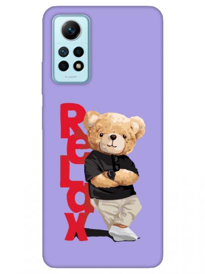 Redmi Note 12 Pro Teddy Bear Relax Lila Telefon Kılıfı