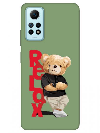 Redmi Note 12 Pro Teddy Bear Relax Yeşil Telefon Kılıfı