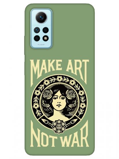 Redmi Note 12 Pro Make Art Not War Yeşil Telefon Kılıfı