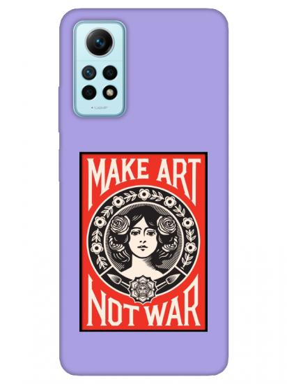 Redmi Note 12 Pro Make Art Not War Lila Telefon Kılıfı