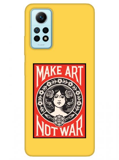 Redmi Note 12 Pro Make Art Not War Sarı Telefon Kılıfı