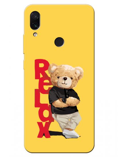 Redmi Note 7 Teddy Bear Relax Sarı Telefon Kılıfı