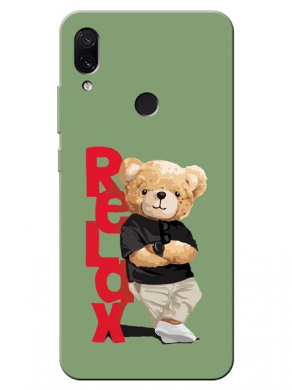 Redmi Note 7 Teddy Bear Relax Yeşil Telefon Kılıfı