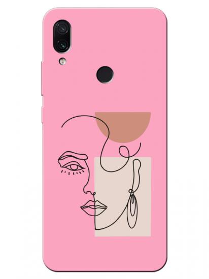 Redmi Note 7 Women Art Pembe Telefon Kılıfı