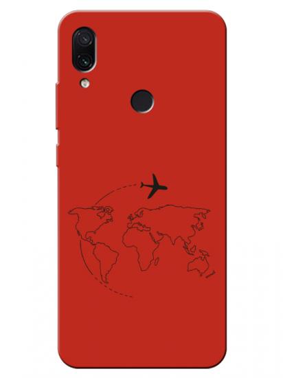 Redmi Note 7Face Art Kırmızı Telefon Kılıfı