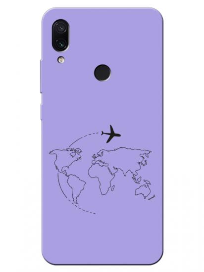 Redmi Note 7Face Art Lila Telefon Kılıfı