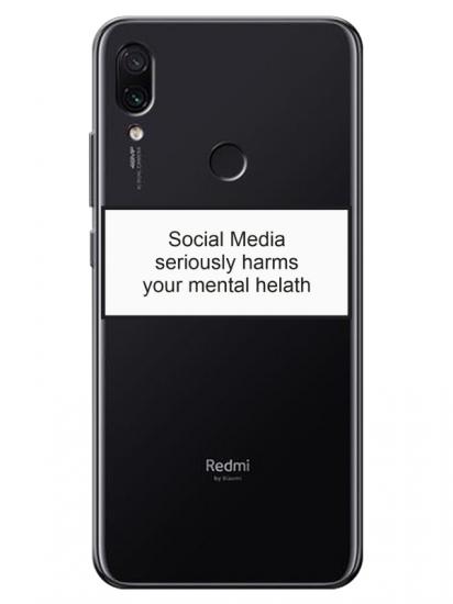 Redmi Note 7 Social Media Şeffaf Telefon Kılıfı