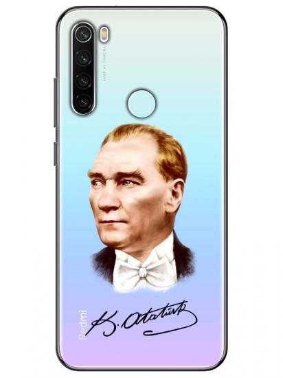 Redmi Note 8 Atatürk İmzalı Şeffaf Telefon Kılıfı
