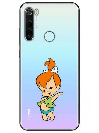 Redmi Note 8 Taş Devri Kız Bebek Şeffaf Telefon Kılıfı