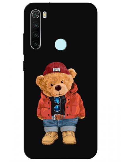 Redmi Note 8 Teddy Bear Siyah Telefon Kılıfı