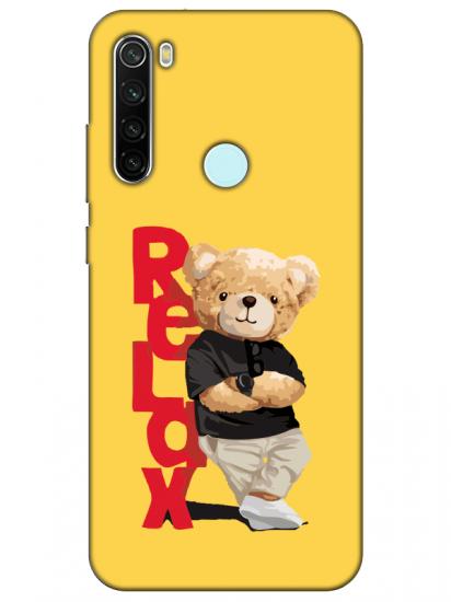 Redmi Note 8 Teddy Bear Relax Sarı Telefon Kılıfı