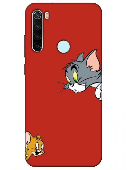 Redmi Note 8 Tom And Jerry Kırmızı Telefon Kılıfı