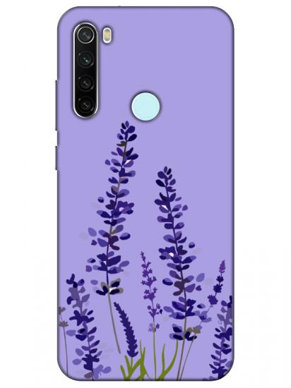 Redmi Note 8 Lavanta Desenli Lila Telefon Kılıfı