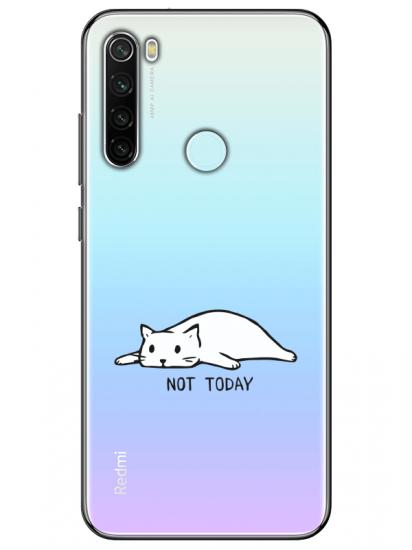 Redmi Note 8 Not Today Kedi Şeffaf Telefon Kılıfı