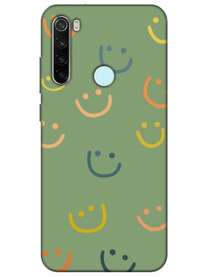 Redmi Note 8 Emoji Gülen Yüz Yeşil Telefon Kılıfı