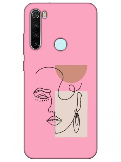 Redmi Note 8 Women Art Pembe Telefon Kılıfı