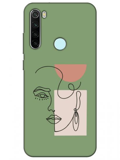 Redmi Note 8 Women Art Yeşil Telefon Kılıfı