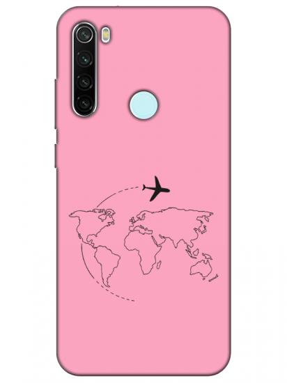 Redmi Note 8Face Art Pembe Telefon Kılıfı