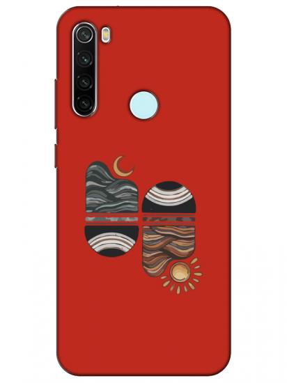 Redmi Note 8 Sunset Wave Kırmızı Telefon Kılıfı