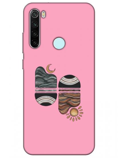 Redmi Note 8 Sunset Wave Pembe Telefon Kılıfı