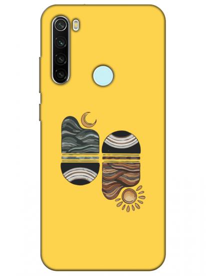 Redmi Note 8 Sunset Wave Sarı Telefon Kılıfı